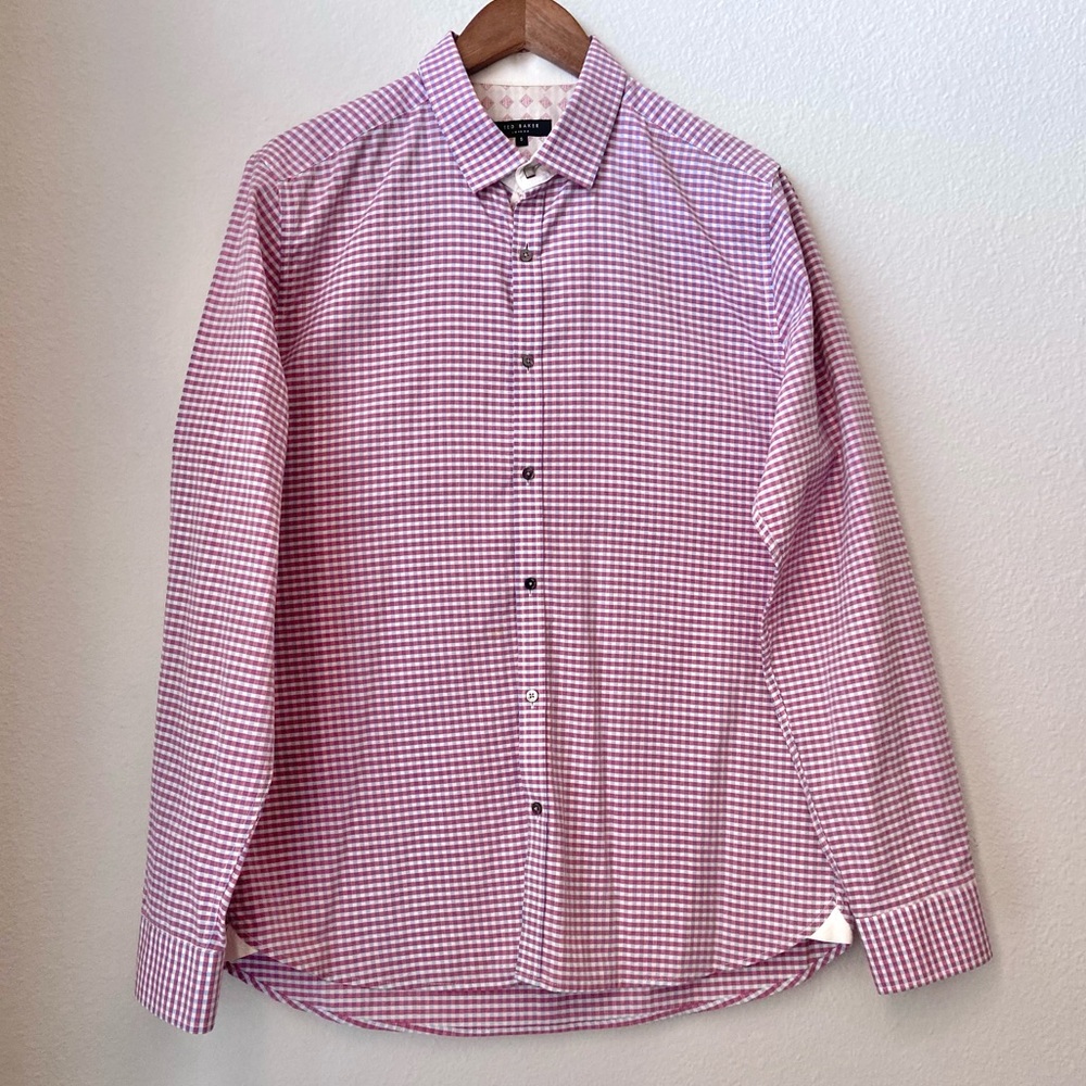 🆕 Ted Baker Red & Blue Gingham Button Down